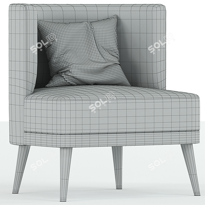 Key West Luxe Armchair: Modern, Elegant, and Comfortable 3D model image 4