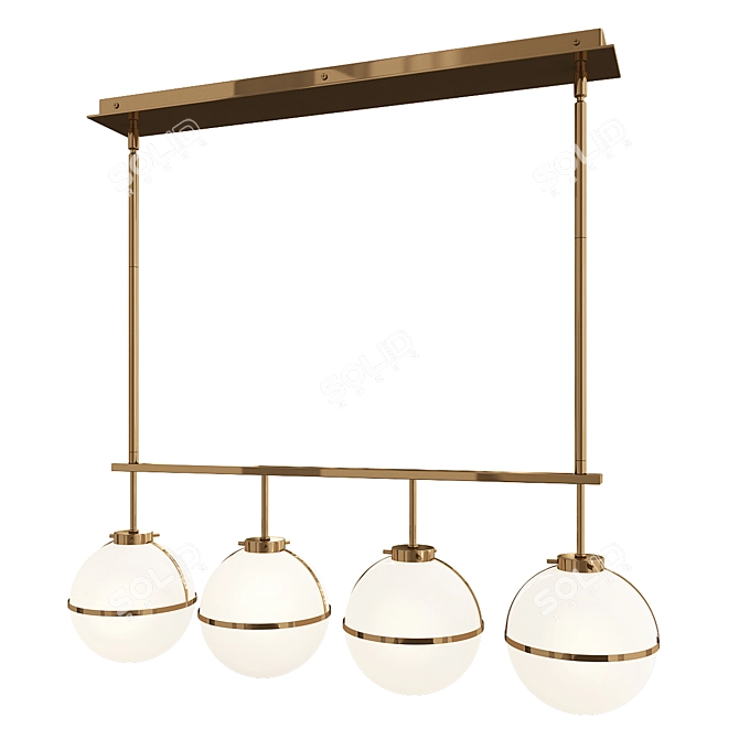 Modern TILBURG Island Chandelier 3D model image 1