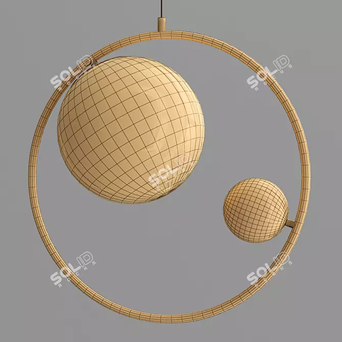 Elegant INGRUN Pendant Light 3D model image 2