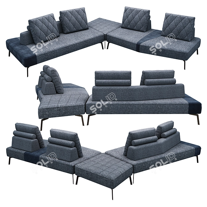 Tanagra OM Pilatto Sofa Set 3D model image 1