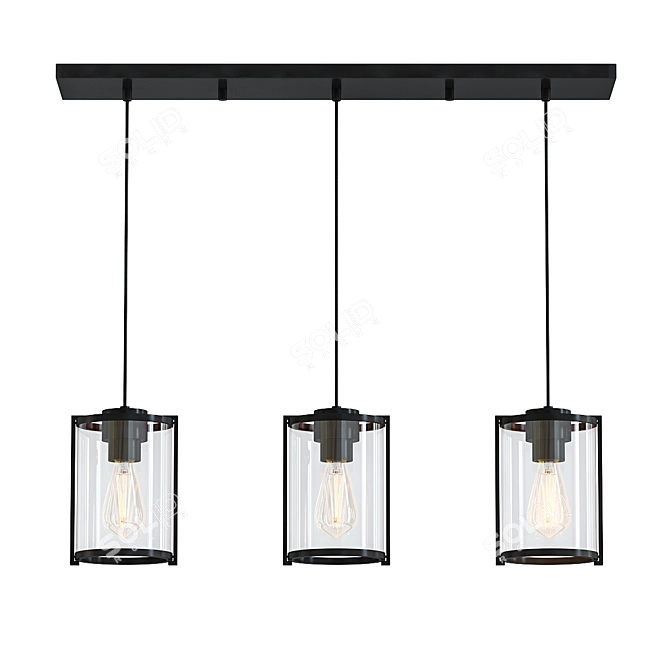 Astwood Multi Light Pendant - Sleek and Stylish 3D model image 2