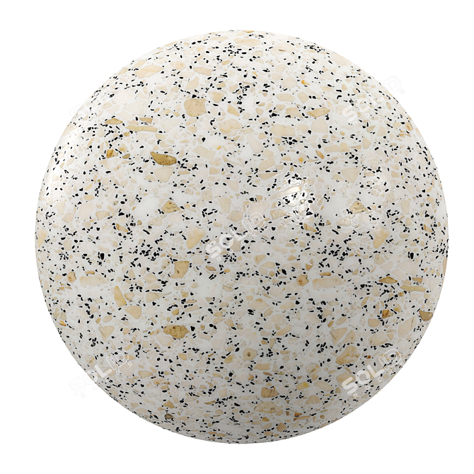 Euval Terrazzo: Seamless PBR Material 3D model image 1