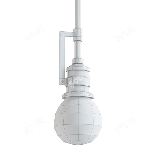 Elegant Sheldon Pendant Light 3D model image 2