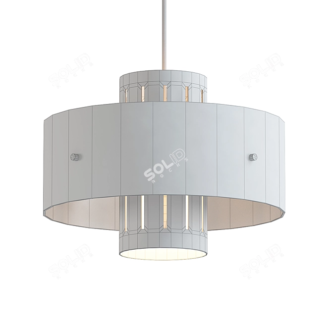 Sleek Luxe Ceiling Fixture 3D model image 2