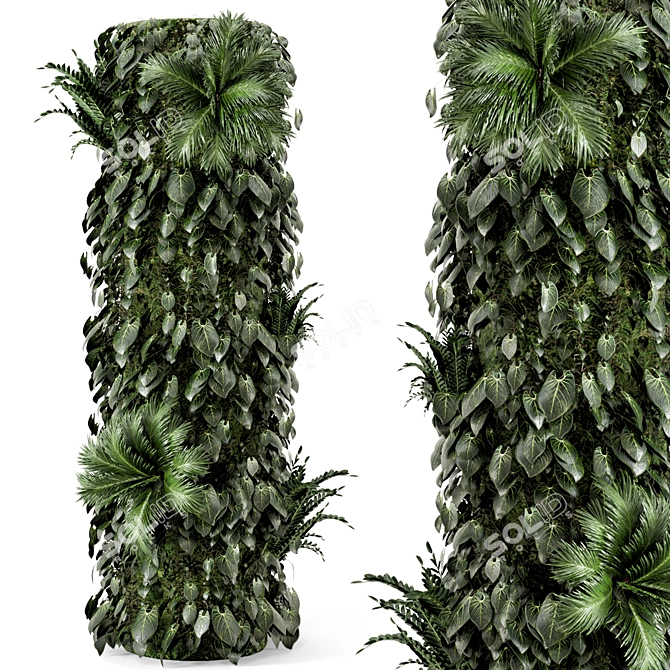 Indoor Garden 550: Vertical Plant Oasis 3D model image 1
