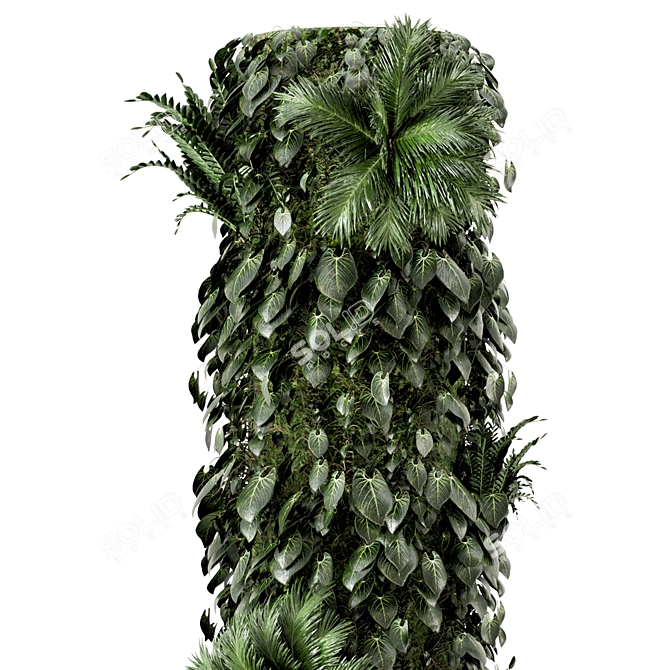 Indoor Garden 550: Vertical Plant Oasis 3D model image 2