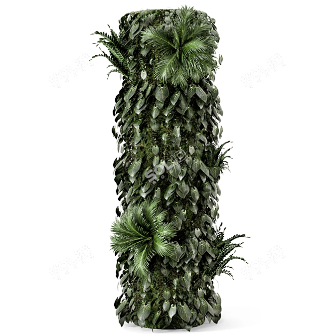 Indoor Garden 550: Vertical Plant Oasis 3D model image 4