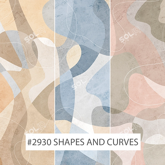 Creative Curves: 2930 Abstract Wallpapers 3D model image 1