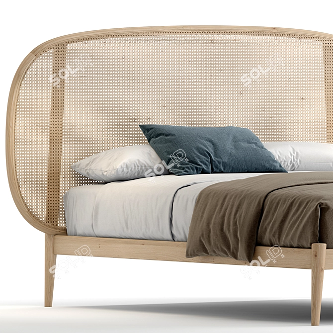 Vienna Straw Double Bed: Miniforms SHIKO WIEN 3D model image 2