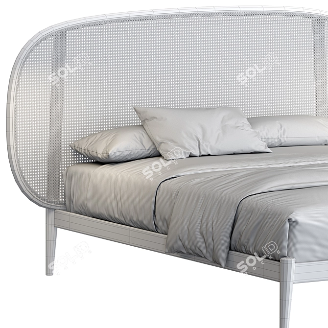 Vienna Straw Double Bed: Miniforms SHIKO WIEN 3D model image 3