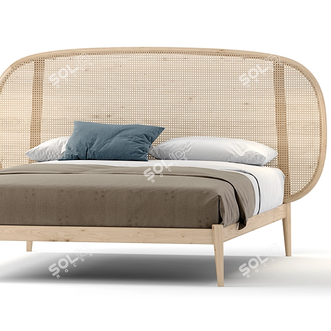 Vienna Straw Double Bed: Miniforms SHIKO WIEN 3D model image 4