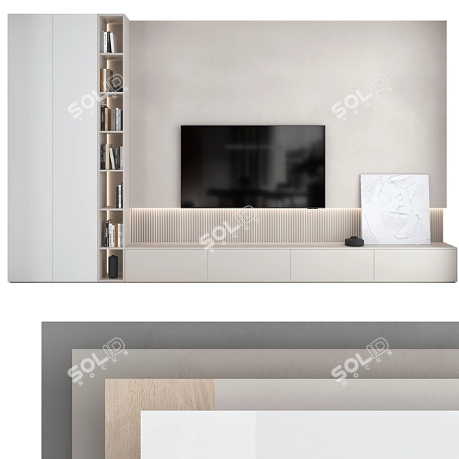 TV Wall Set 18 - Samsung 75" Crystal UHD Smart TV 3D model image 1