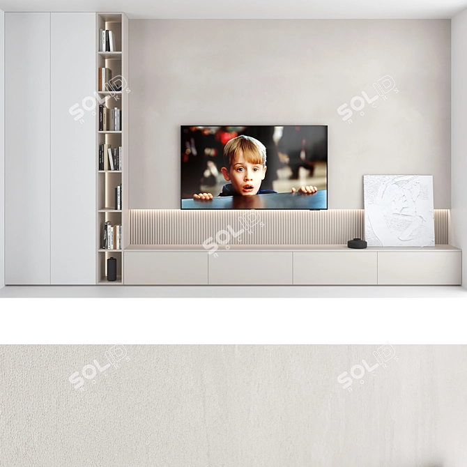 TV Wall Set 18 - Samsung 75" Crystal UHD Smart TV 3D model image 5