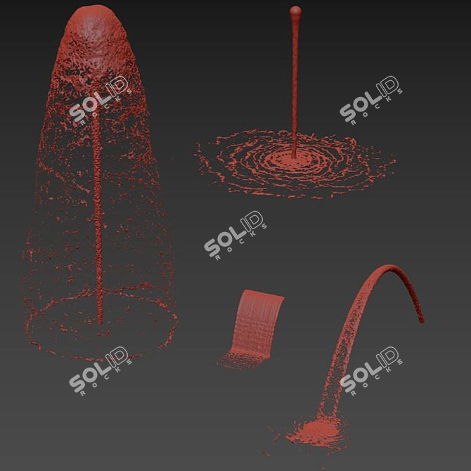 Ultimate Water Fountain: Realistic Design 3D model image 6