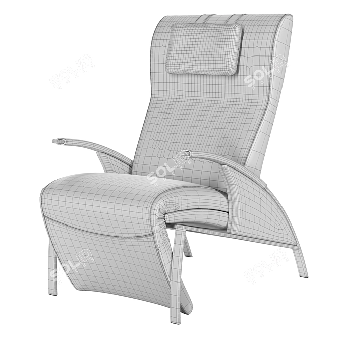 Elegant Diva Armchair: Modern Comfort 3D model image 6