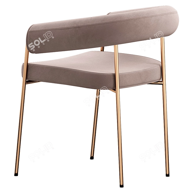 Luxury Velvet Manchester Chair 3D model image 2