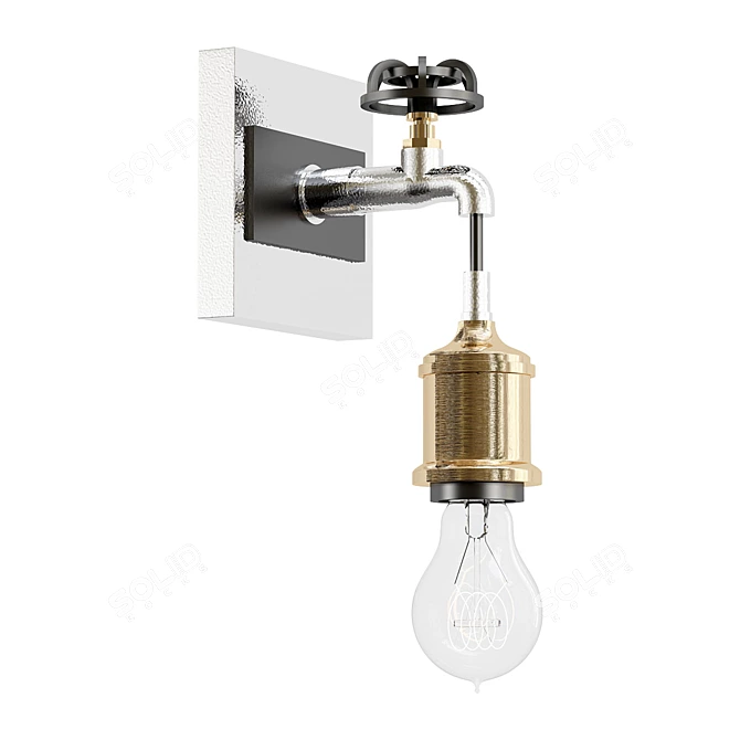 Modern Millimeter-Perfect Wall Sconce 3D model image 1