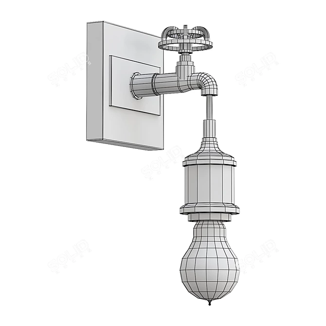 Modern Millimeter-Perfect Wall Sconce 3D model image 2