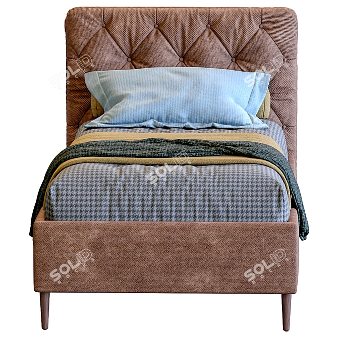 Skye Single Bed - Modern and Stylish Sleeping Solution 3D model image 4