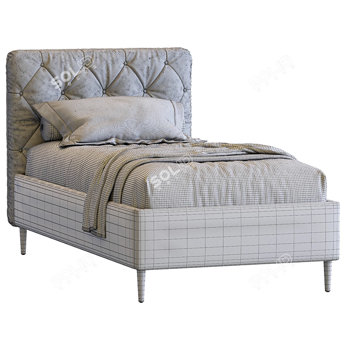 Skye Single Bed - Modern and Stylish Sleeping Solution 3D model image 5