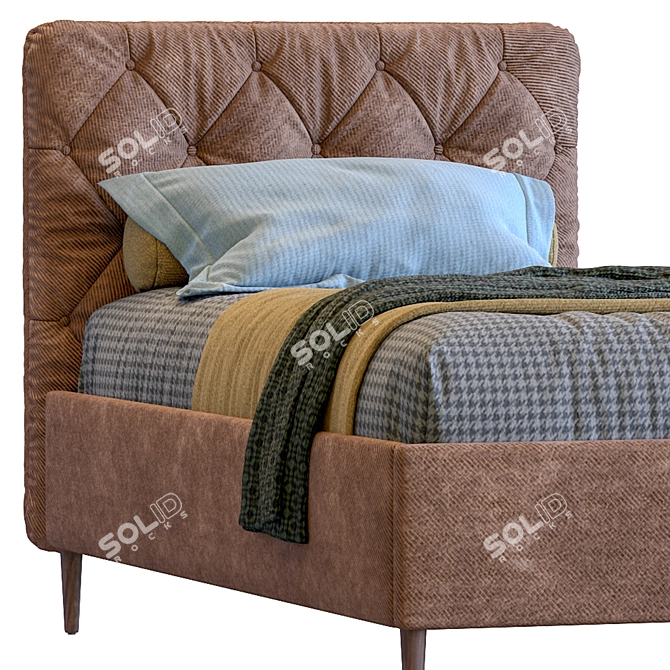 Skye Single Bed - Modern and Stylish Sleeping Solution 3D model image 6