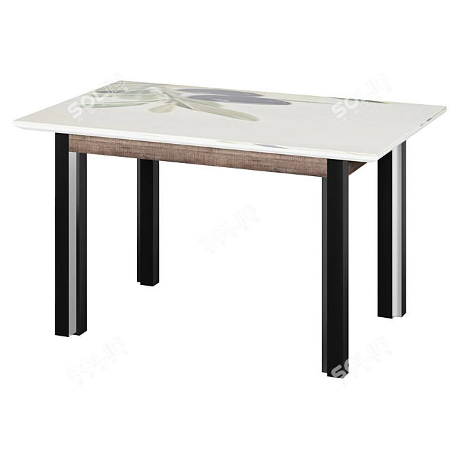 Sleek Airon Dining Table 3D model image 1