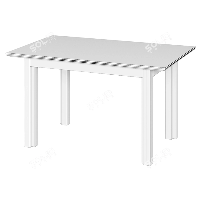 Sleek Airon Dining Table 3D model image 2