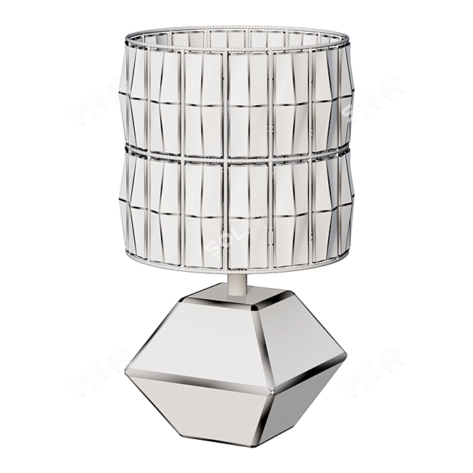 Elegant Marble Gem Table Lamp 3D model image 2