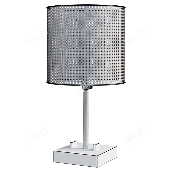 Modern Perforated Metal Table Lamp 3D model image 2