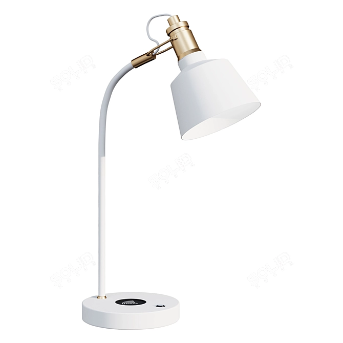 Wireless Charging USB Desk Lamp 3D model image 1