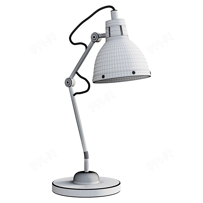 Modern Metallic Task Lamp 3D model image 2
