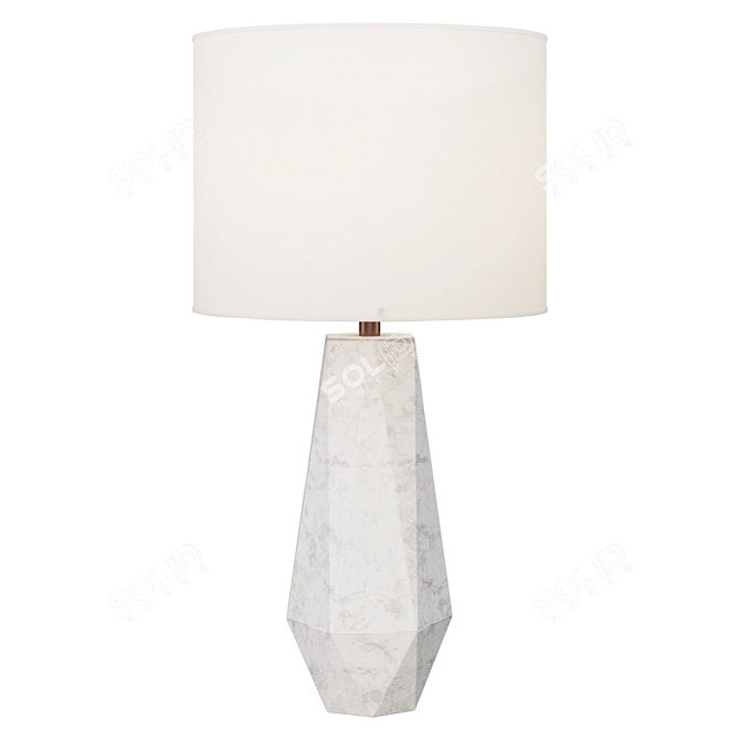 Elegant Marble Work Lamp 3D model image 1