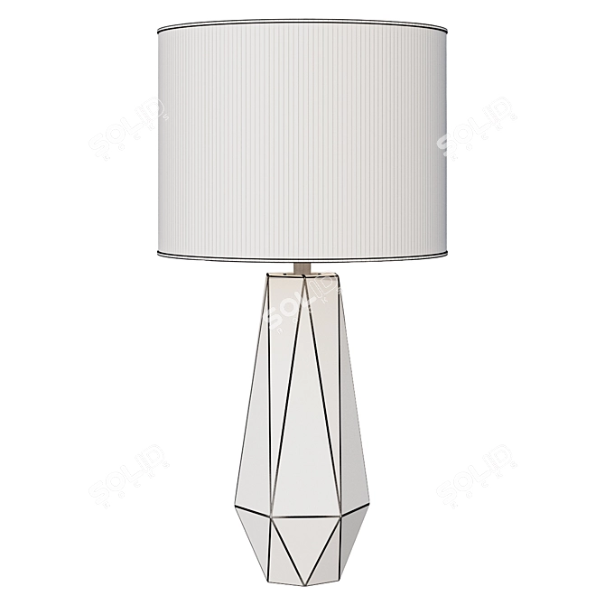 Elegant Marble Work Lamp 3D model image 2