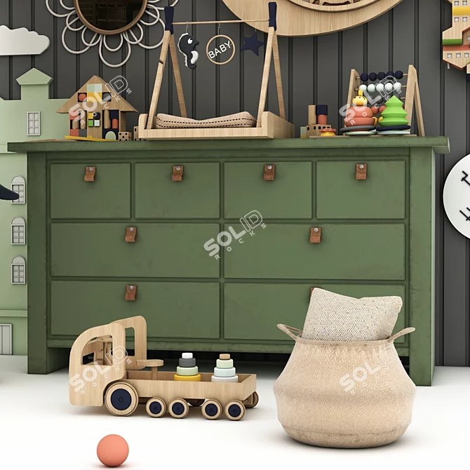 Playful Set: Toys and Furniture 3D model image 5
