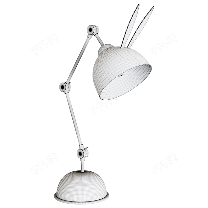 The Emily & Meritt Bunny Task Lamp - Whimsical Work Lamp for Kids 3D model image 2