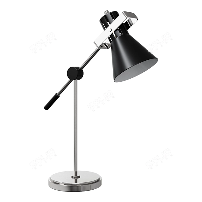 Vintage Metal Desk Lamp 3D model image 1