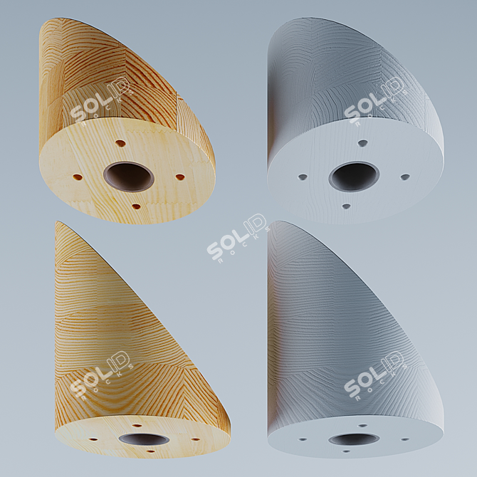 Wooden Ceiling Bevel 0.L1 3D model image 5