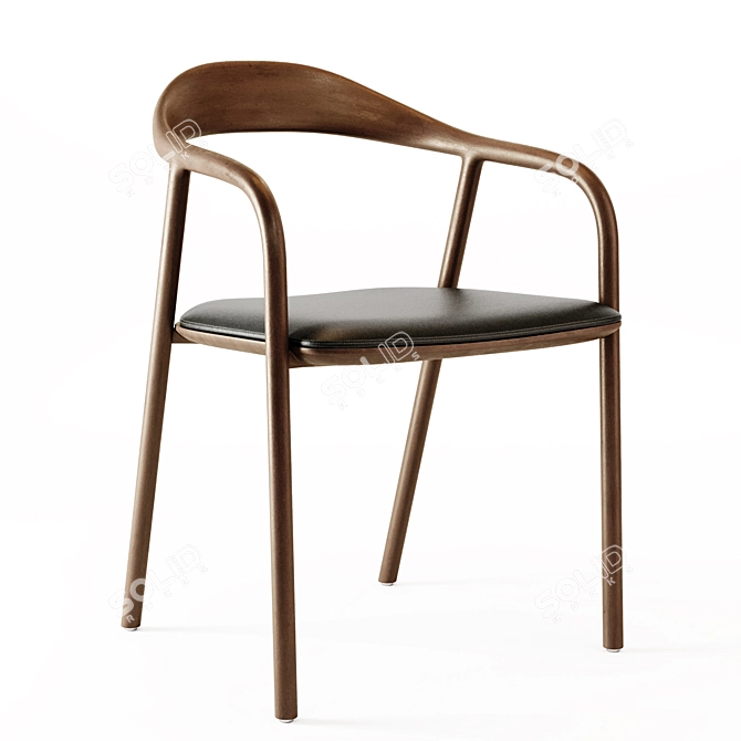 Elegant Neva Chair: Artisan's Masterpiece 3D model image 1