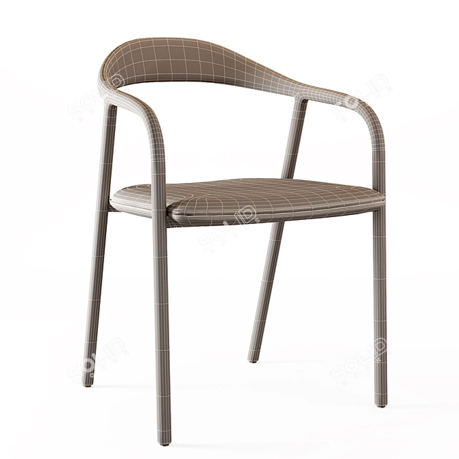 Elegant Neva Chair: Artisan's Masterpiece 3D model image 4