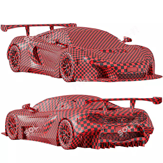 Sleek McLaren 650s Low Poly 3D model image 8