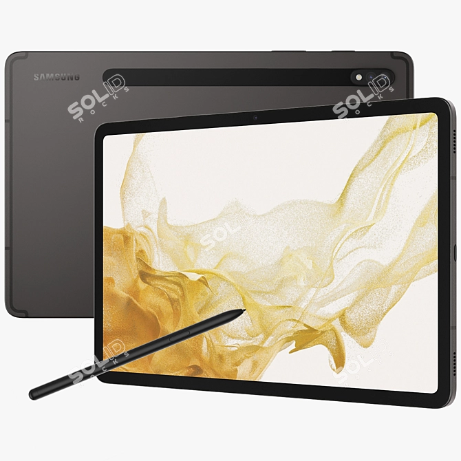 Samsung Galaxy Tab S8: Stunning Performance and Unparalleled Versatility 3D model image 1