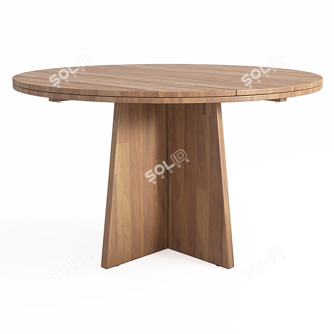 Elegant Acacia Garden Table 3D model image 3