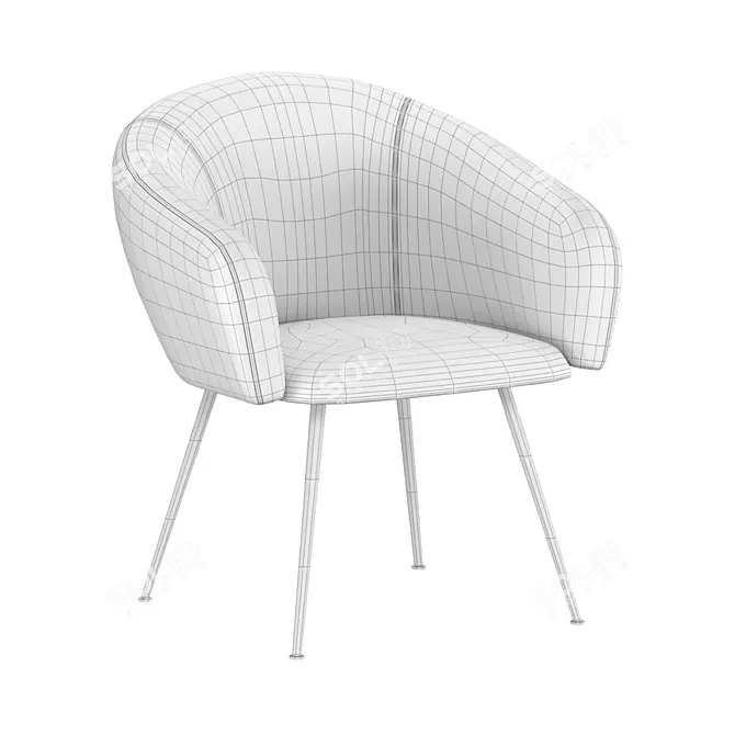 Courchevel Chair: Sleek and Stylish Seating 3D model image 3