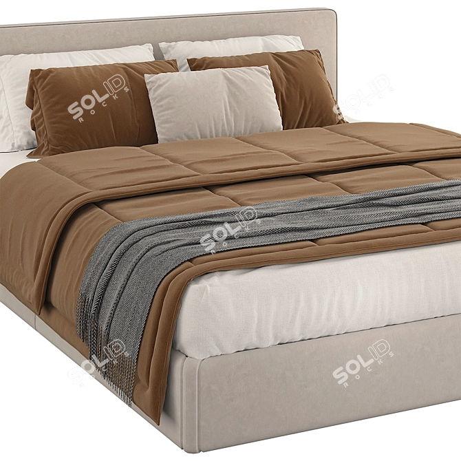 Luxury Minotti Andersen Bed 3D model image 3