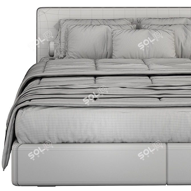 Luxury Minotti Andersen Bed 3D model image 4