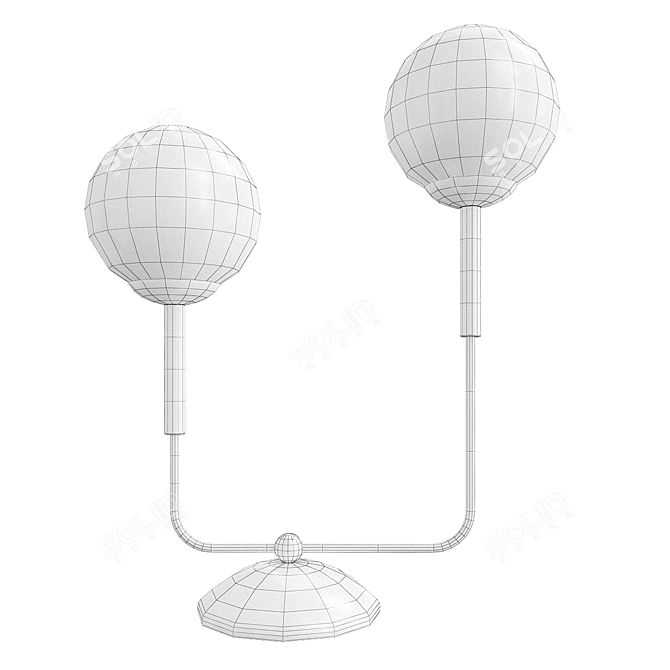 Elegant Geneva Table Lamp 3D model image 2