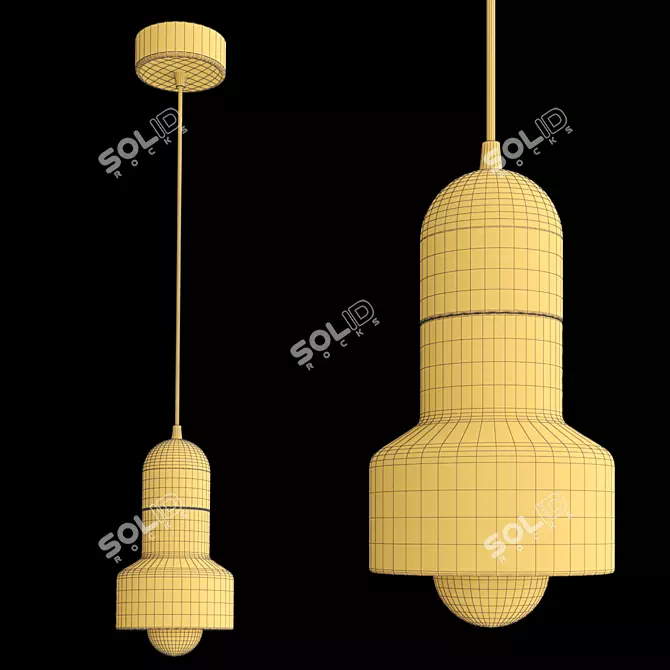 Elegant Marble Pendant Light 3D model image 2