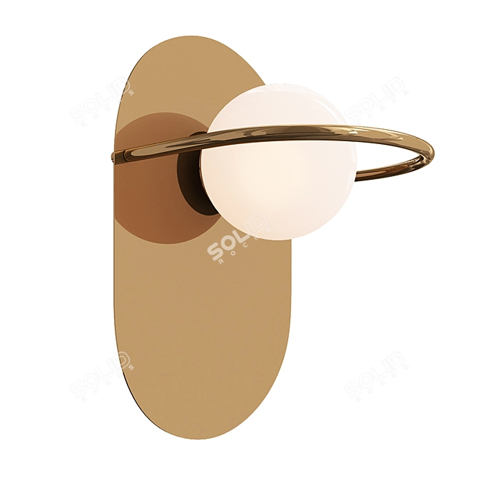 Modern Kink Light Sconce 3D model image 1