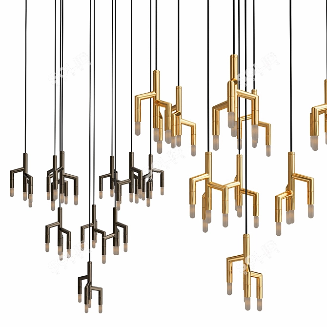 RAMEAU 10-Light Circular Chandelier 3D model image 2