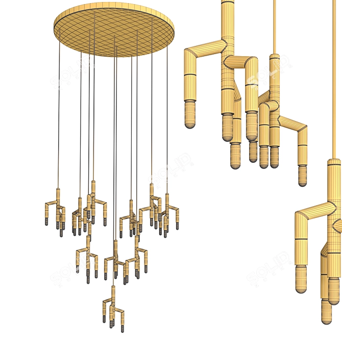 RAMEAU 10-Light Circular Chandelier 3D model image 3